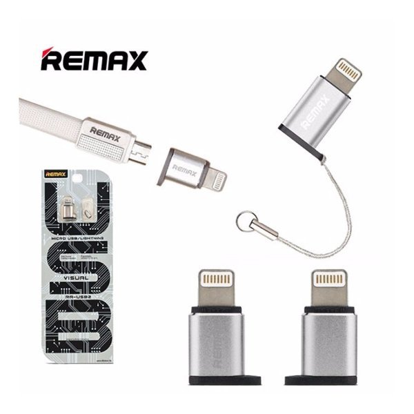 Переходник Remax RA-USB2, micro USB - Lightning, золотой