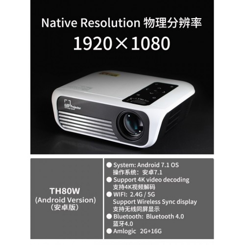 Проектор LED Projector Full HD TH80W Android