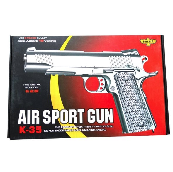Металлический пистолет для страйкбола Air Soft Gun K35