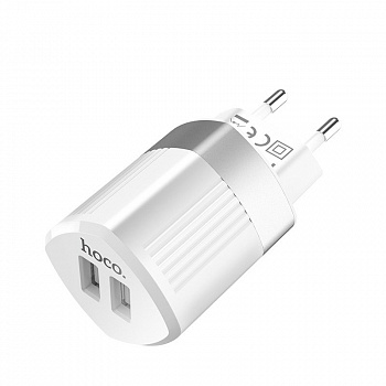 Сетевое зарядное устройство Hoco C55A Energy dual port charger (EU) - White