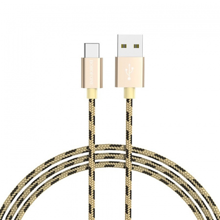 Кабель Borofone BX24, USB - USB Type-C, 1 м, золотой