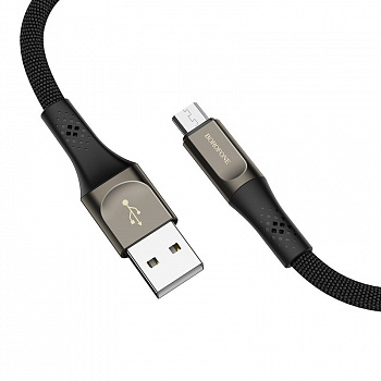 Кабель Borofone BU7 Superior USB - micro USB, 1.2 м черный
