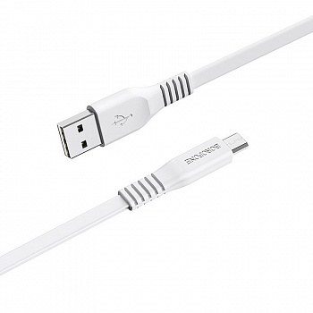 Кабель Borofone BX23 Wide power USB - micro USB, 1 м белый