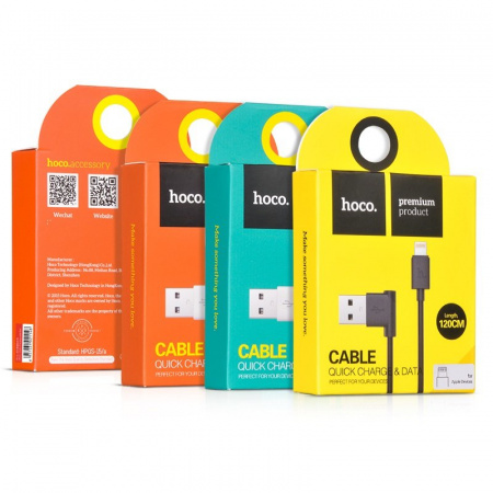 Кабель Hoco UPL11, lightning, 1.2 м, черный