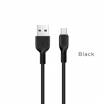 Кабель Hoco X13 USB - micro USB, 1 м черный