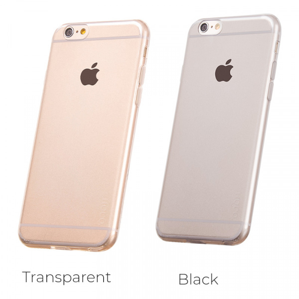 Чехол HOCO TPU Light Series для iPhone 6/6s, черный прозрачный, 0,6 мм