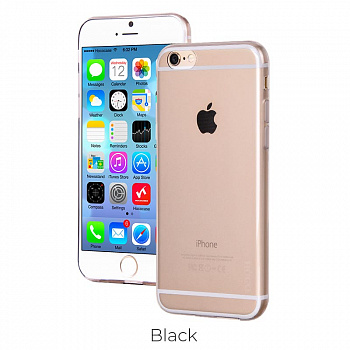 Чехол HOCO TPU Light Series для iPhone 6/6s, черный прозрачный, 0,6 мм