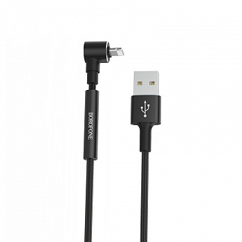 Кабель Borofone BU6, lightning, 1.2 м, черный