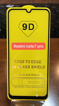 Защитное стекло Full Glue для Xiaomi Redmi Note 7 Pro, черный
