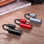 Переходник Hoco LS19 Type-C 2 в 1, mini jack 3.5 mm, серый