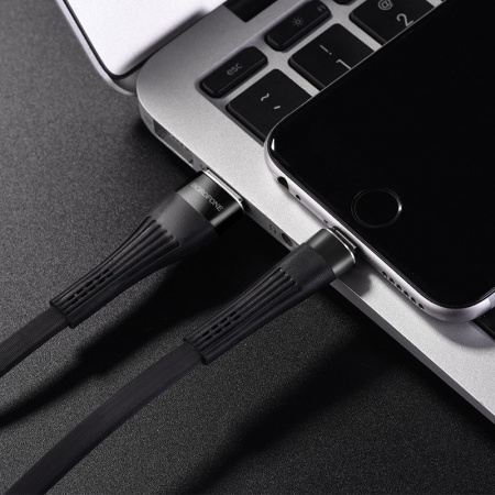 Кабель Borofone BU4, lightning, 1.2 м, черный