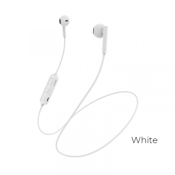 Беспроводные наушники BOROFONE BE27 Cool song sports, Bluetooth, 55 см, 70 мАч, Белый, Hands-free/TF
