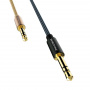 Кабель Borofone BL3 Audiolink, 3.5 AUX mini jack 3.5 mm, золотой