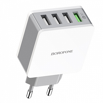Зарядное устройство BOROFONE BA43A Bountiful, 3.4A, белый, четыре порта