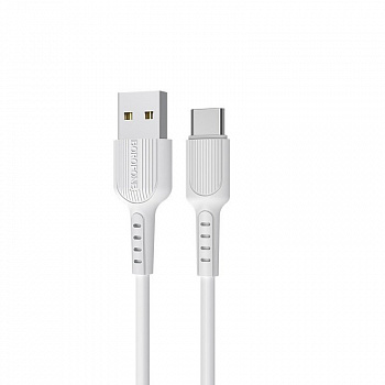 Кабель Borofone BX16, USB - USB Type-C, 1 м, белый