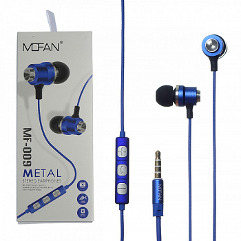 Наушники-вкладыши Mofan MF009 Blue