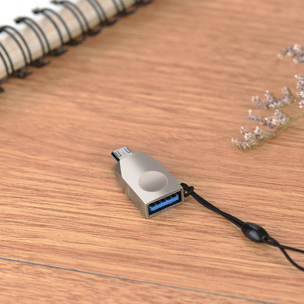 Адаптер Hoco UA10, USB - Micro-USB