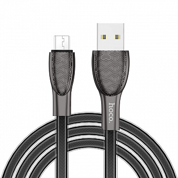 Кабель Hoco U52 Bright USB - micro USB, 1.2 м черный