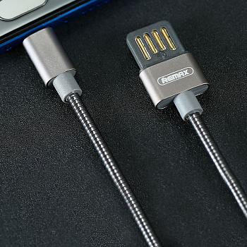 Кабель Remax Tinned RC-080m USB - micro USB, серебристый