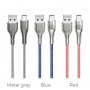 Кабель Hoco U59 Enlightenment, USB - USB Type-C, 1.2 м, красный