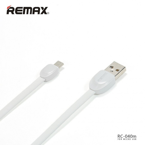 Кабель Remax Shell RC 040m USB - micro USB, белый