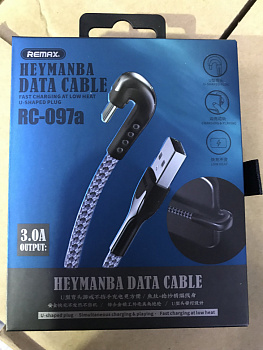 Кабель Remax RC-097a, USB - USB Type-C, 1 м, серебристый