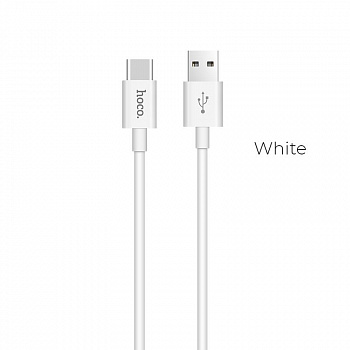 Кабель Hoco X23 Skilled, USB - USB Type-C, 1 м, белый