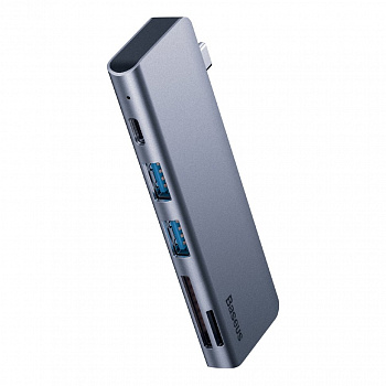 Многопортовый адаптер Baseus CAHUB-K0G Harmonica 5-in-1, Type-C