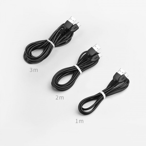Кабель Hoco X20 Flash, USB - USB Type-C, 3 м, черный