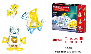 Магнитный конструктор Magical Magnet 712 40 деталей