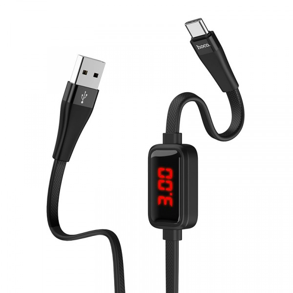 Кабель Hoco S4, USB - USB Type-C, 1.2 м, черный