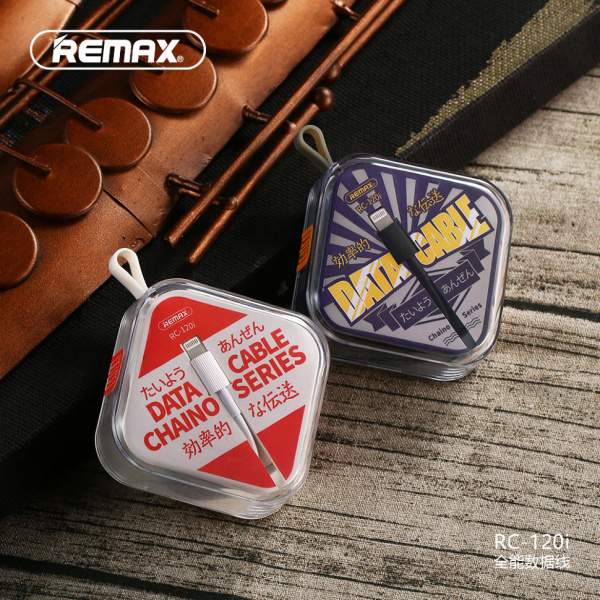 Кабель Remax Chaino RC-120i, lightning, 1 м, белый