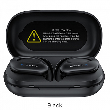 Беспроводные наушники BOROFONE BE33 Rhyme, Bluetooth, 50 мАч, Черный, 500 мАч кейс