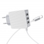 Зарядное устройство BOROFONE BA42A Joyful Type-C, 3.1A, белый