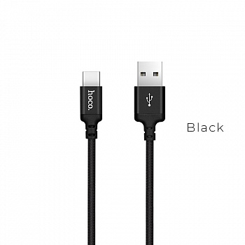 Кабель Hoco  X14, USB - USB Type-C, 2 м, черный