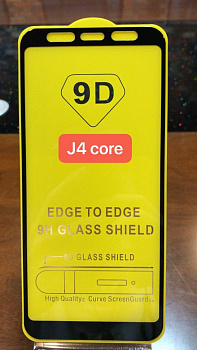 Защитное стекло Full Glue для Samsung J4 Core, черный