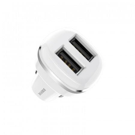 Автомобильное зарядное устройство BOROFONE BZ13 Extreme 2*USB, 2.4A, белый