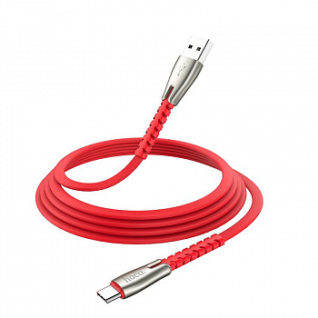 Кабель Hoco U58, USB - USB Type-C, 1.2 м, красный