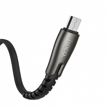 Кабель Hoco U58 USB - micro USB, 1.2 м черный