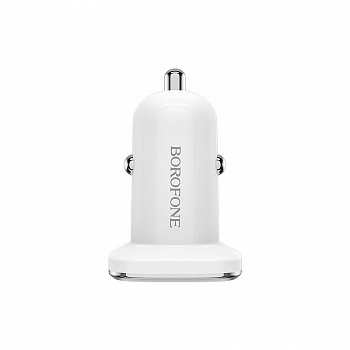 Автомобильное зарядное устройство BOROFONE BZ12 Lasting power 2*USB, 2.1A, белый, кабель MicroUSB