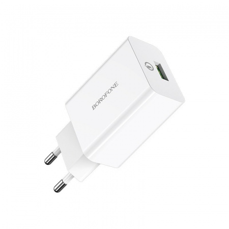 Сетевое зарядное устройство Borofone BA21A QC 3.0, 1 USB, 3А, Quick charge 3.0
