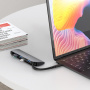 Переходник HOCO HB17 Easy , Разветвитель, Type-C - 3xUSB3.0 + SD/TF, 11 см, серый металлик