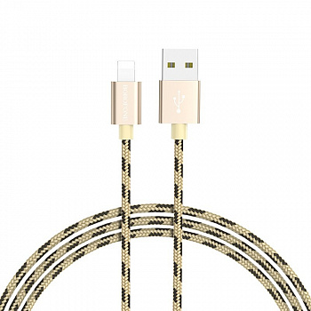 Кабель Borofone BX9 MagicSync, lightning, 1 м, золотой