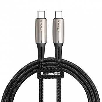 Кабель Baseus CATSD-J01, USB - USB Type-C, 1 м, quick charge 3.0, черный