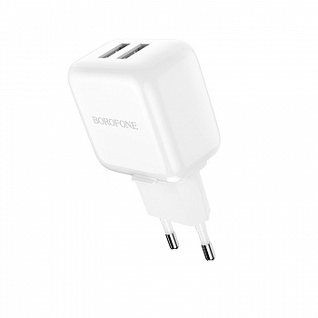 Сетевое зарядное устройство Borofone BA18, 2 USB, 2.1А