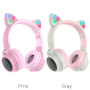 Беспроводные наушники HOCO W27 Cat ear, Bluetooth, 300 мАч, розовый, TF, AUX