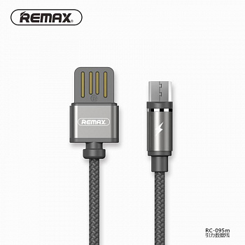 Кабель Remax Gravity RC-095m USB - micro USB, 1 м черный