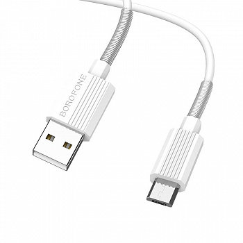 Кабель Borofone BX11 uJet USB - micro USB, 1 м белый