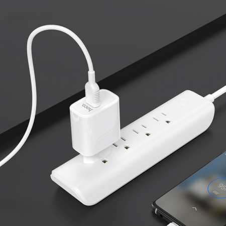 Зарядное устройство HOCO C69A 5A, белый, microUSB,22.5W, быстрая зарядка
