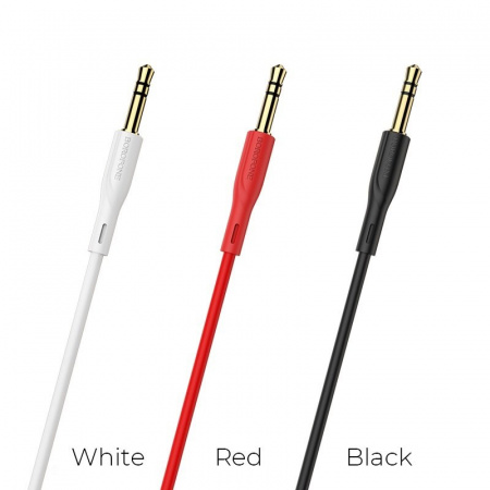 Кабель Borofone BL1 Audiolink, 3.5 AUX mini jack 3.5 mm, белый